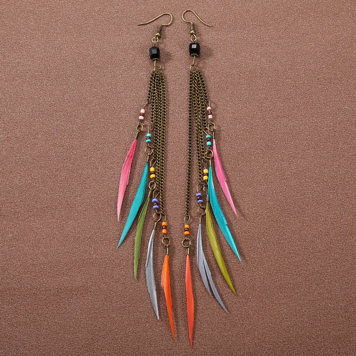 Wholesale Alloy Bohemian Ethnic Style Su Long Earrings JDC-ES-Gumi011