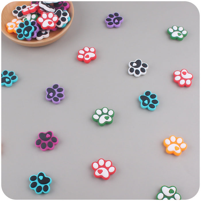 Wholesale Cartoon Dog Paw Silicone Beads Focal Beads JDC-BDS-GuangTian006