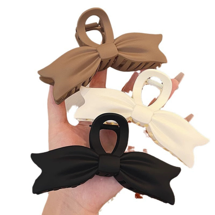 Wholesale Frosted Bow Clip Women's Hair Clip Large Hair Clip Shark Clip Headwear