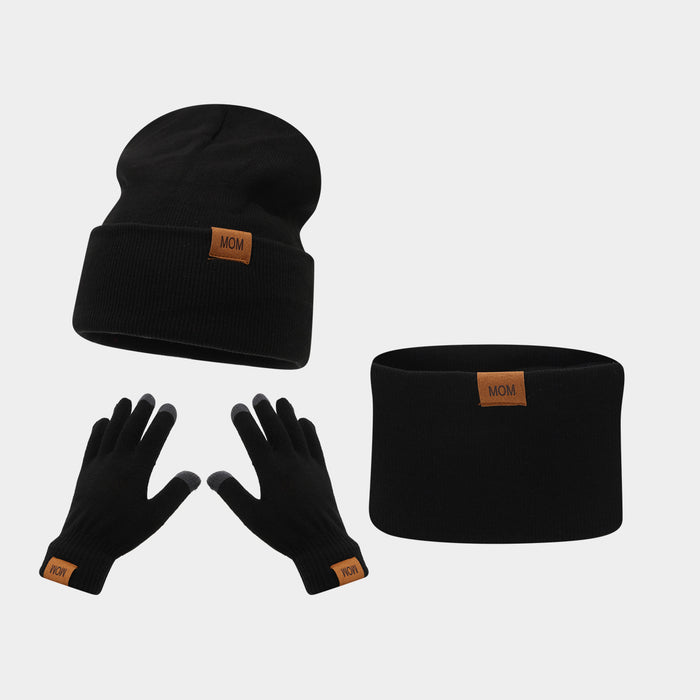 Wholesale Letter Mark Winter Warm Hat Set