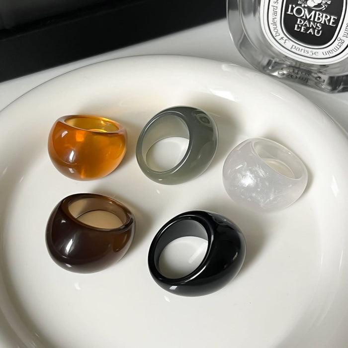 Wholesale Transparent  Resin Ring Women's  Finger Ring