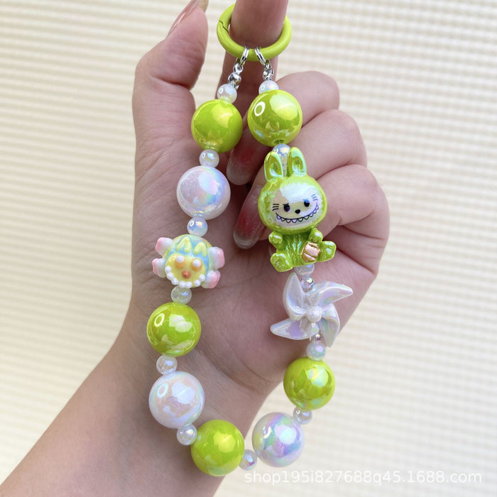 Wholesale Creative Cartoon Hand-painted Beads Mobile Phone Hanging Chain Bag Decorative Pendant DIY Accessories for Girlfriends