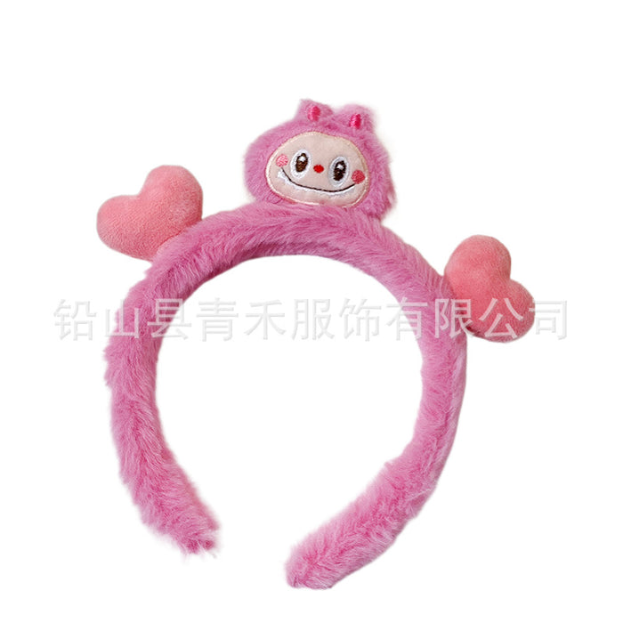 Wholesale Cute Cartoon  Plush Hair Hoop Girl Wash Face Non-slip Pressure Hair Hoop Out All-match