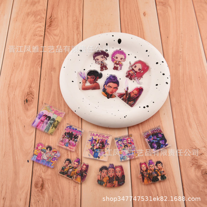 Wholesale 50pcs Acrylic Shoe Buckles Acrylic Beach Shoe Buckles Decorative Accessories