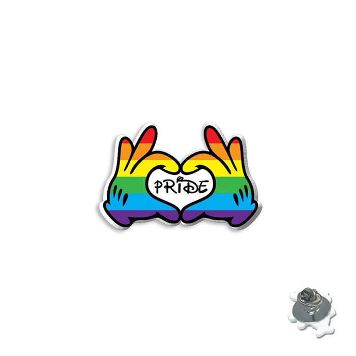 Wholesale Cute rainbow Mouse series brooch color collar pin resin collar pin bag accessories