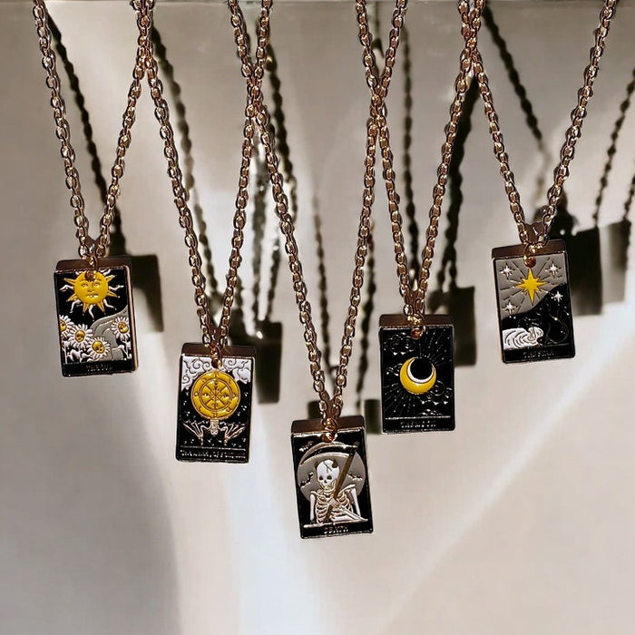 Wholesale Tarot Card Series Pendant Choker Necklace