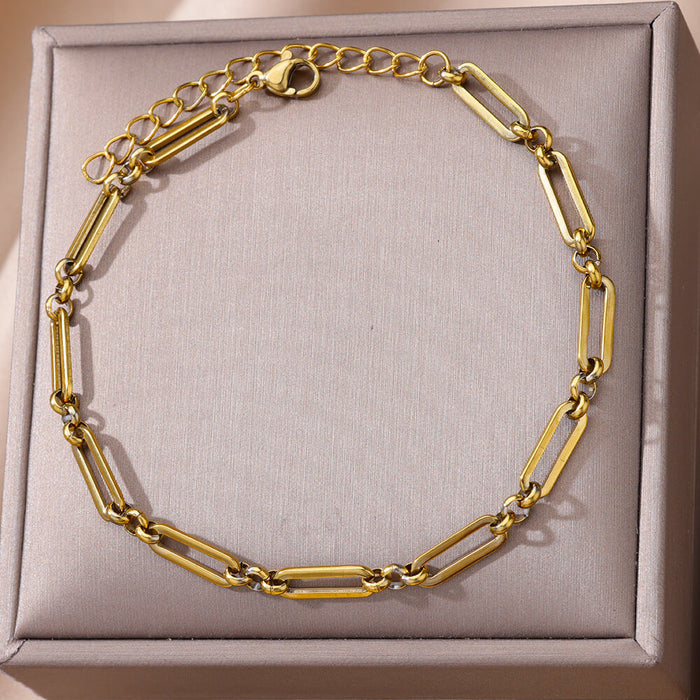 Wholesale Stainless Steel Anklet Geometric Figaro Chain Jewelry Accessory