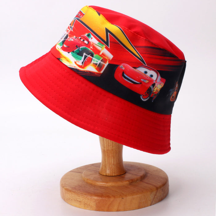 Wholesale Anime cartoon children's basin hat boy car fisherman hat