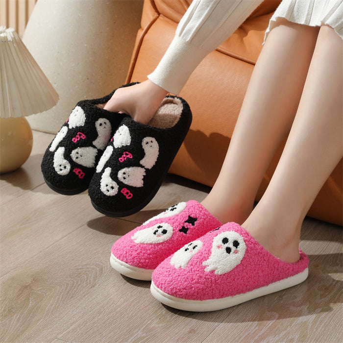 Wholesale Ghost cotton slippers women home indoor non-slip home  slippers winter