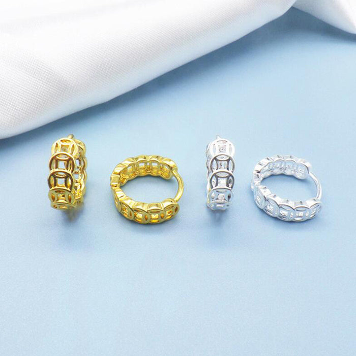 Wholesale copper coin gold silver ear buckle