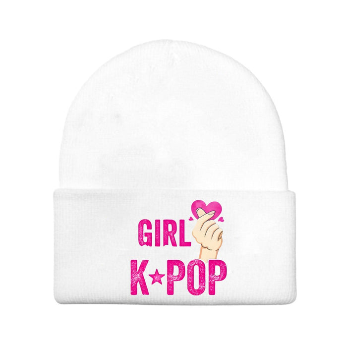 Wholesale Kpop style cartoon knitted hat beanie outdoor warm hat