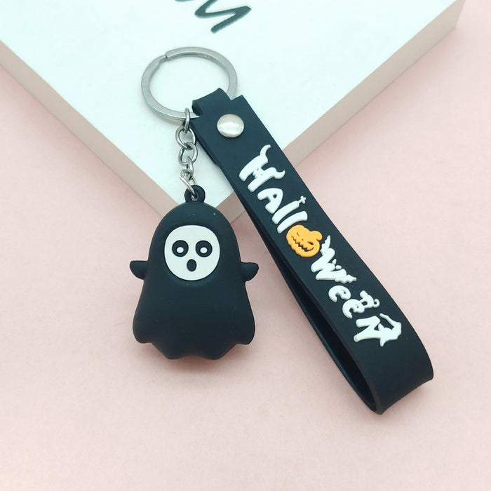 Wholesale Soft Glue Keychain Pendant - Skull Pumpkin Death Cartoon MOQ≥2