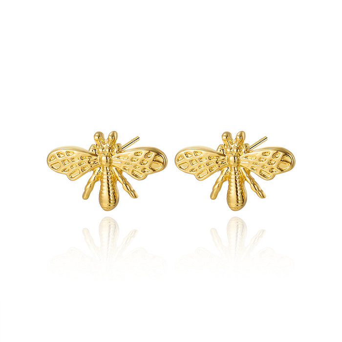 Wholesale Irregular geometric line earrings for women, fashionable, simple and high-end bee earrings