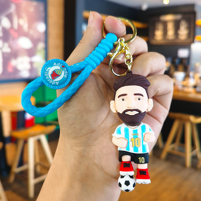 Wholesale Rubber Cartoon Doll Jersey Keychain JDC-KC-Tingm183