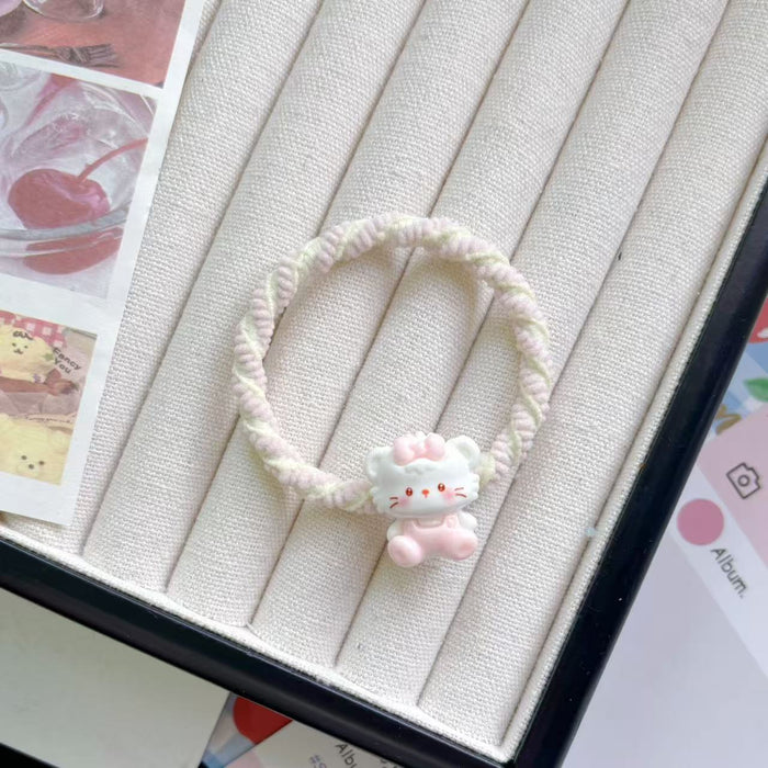 Wholesale Bow Cat Cute Hair Ring Girls' Heart Hair Accessories Cartoon Rubber