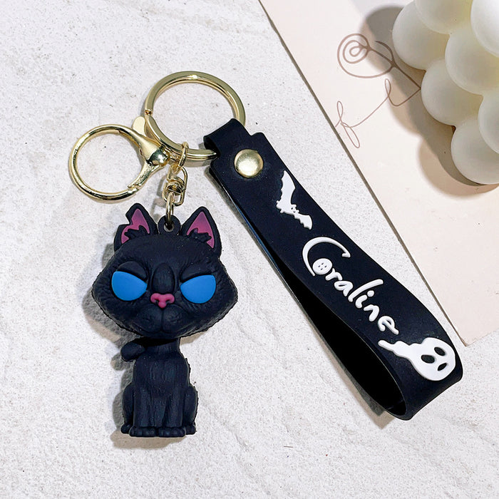 Wholesale Cartoon Anime Silicone Keychain JDC-KC-Qiwei040