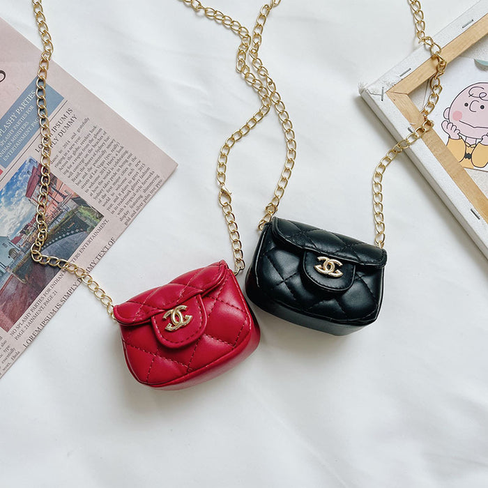 Wholesale Mini chain diamond grid diagonal small square bag, cute bag