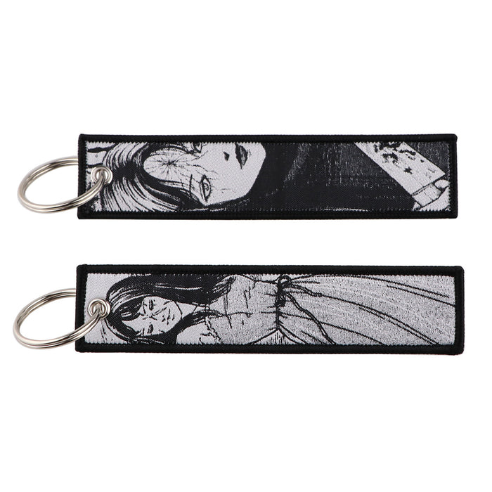 Wholesale Stylish Anime Woven Label Keychain Lanyard For Campus ID Card Casual Fashion Accessory Gift