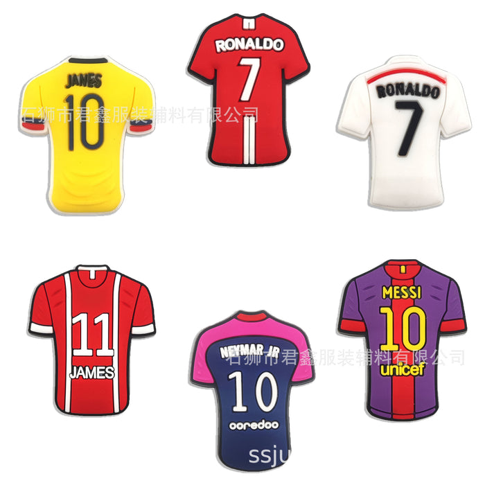 Wholesale 50pcs Football team standard Jersey Shoes Charms