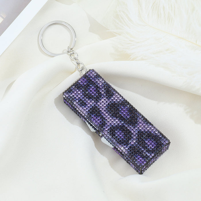 Wholesale Diamond-studded Aluminum Alloy Small Medicine Box Keychain JDC-KC-ZY018