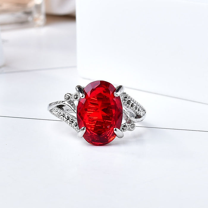 Wholesale New Open End Ring with High Grade Imitation of Ruby Ring