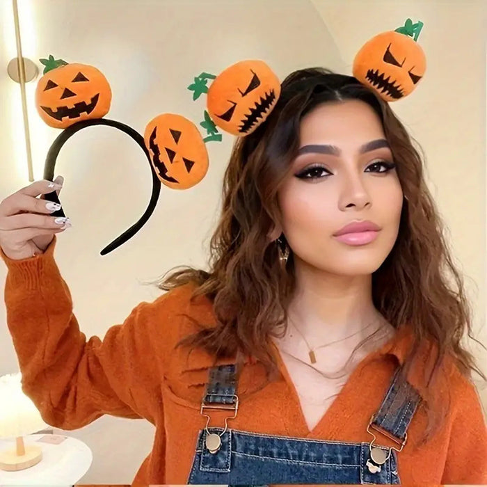 Wholesale Funny Pumpkin Headband Cute Pumpkin Devil Doll Headband  Party Hair Accessories