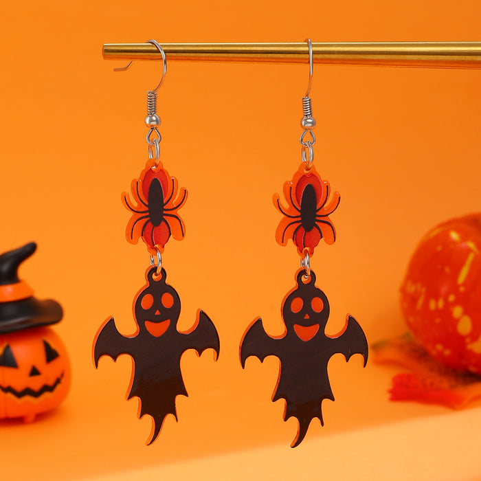 Wholesale  candy ghost hat earrings acrylic small holiday earrings cartoon cute funny earrings