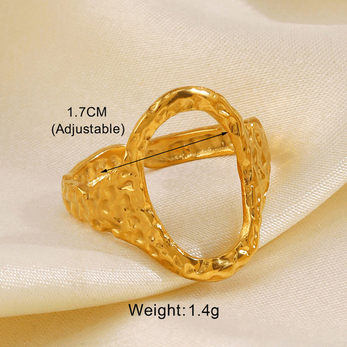 Wholesale Stainless Steel Rings geometric oval Adjustable rings for women