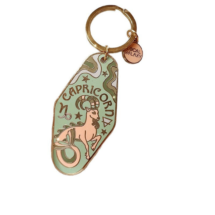 Wholesale 12 Zodiac Signs Alloy Keychain Stylish Car Key Accessory MOQ≥5
