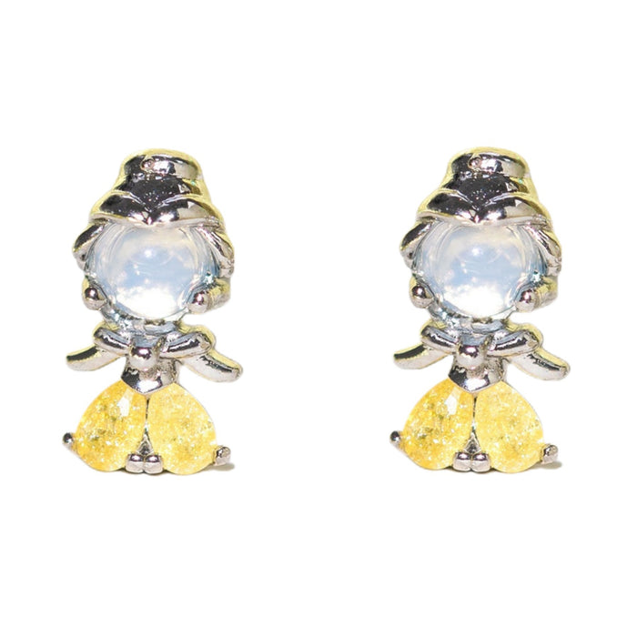 Wholesale  cartoon three-piece earrings suit zircon earrings