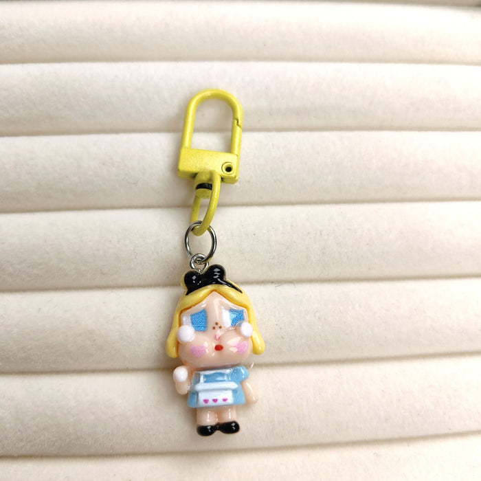 Wholesale Cute Crying Baby Girl Healing Keychain Mobile Phone Pendant Girl Soft Cute Ins Backpack Jewelry Best Friend Couple Gift