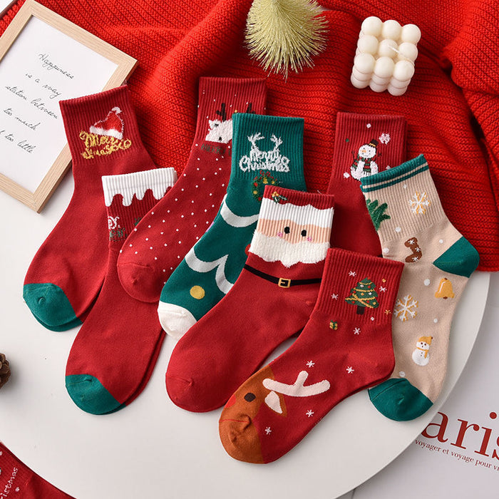 Alces altos nuevos calcetines de algodón de Navidad jdc-sk-zhongy001