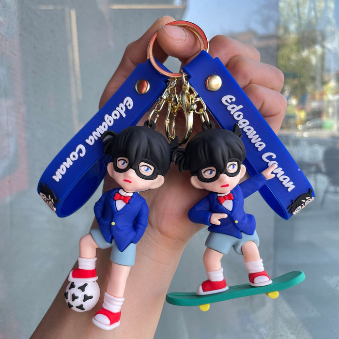 Wholesale Keychain cartoon figurine creative couple backpack pendant hanging decoration car keychain