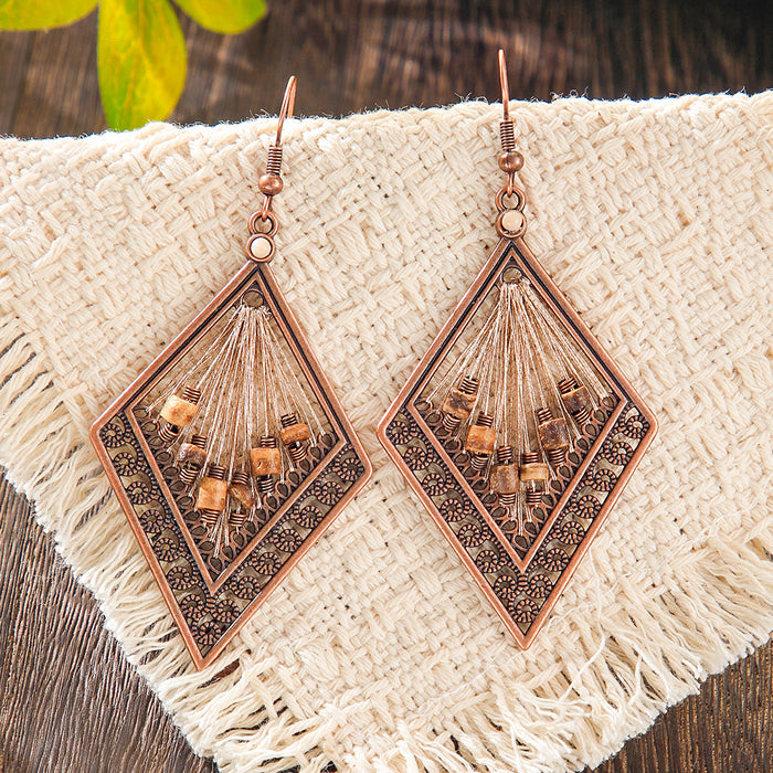 Wholesale 2pcs Bohemian ethnic style colorful large earrings