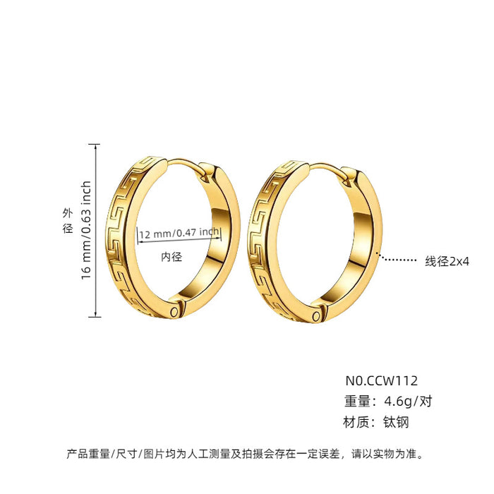 Wholesale Geometric Titanium Steel Earrings