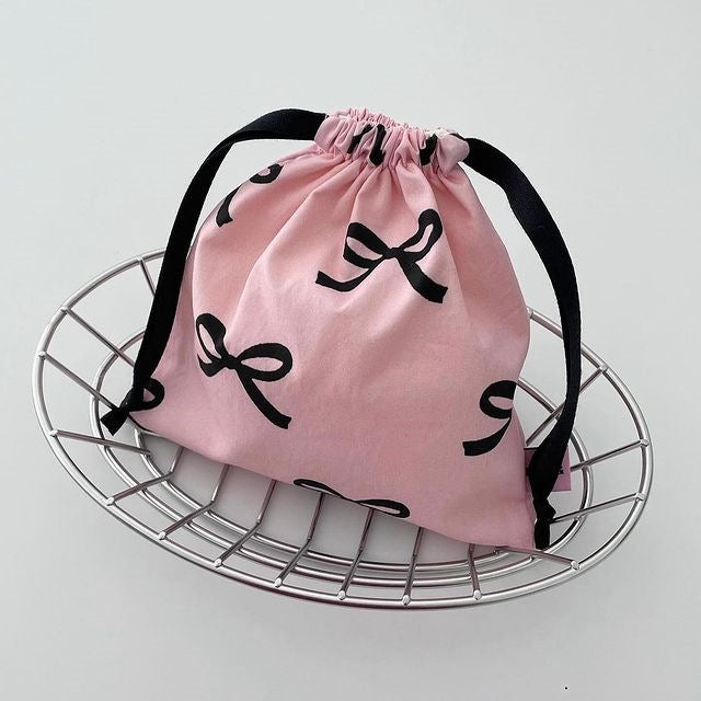 Wholesale Mini Drawstring Bag Bow Bundle Pocket Small Cloth Bag Jewelry