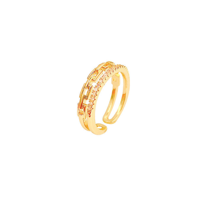 Wholesale Butterfly ring inlaid with zircon