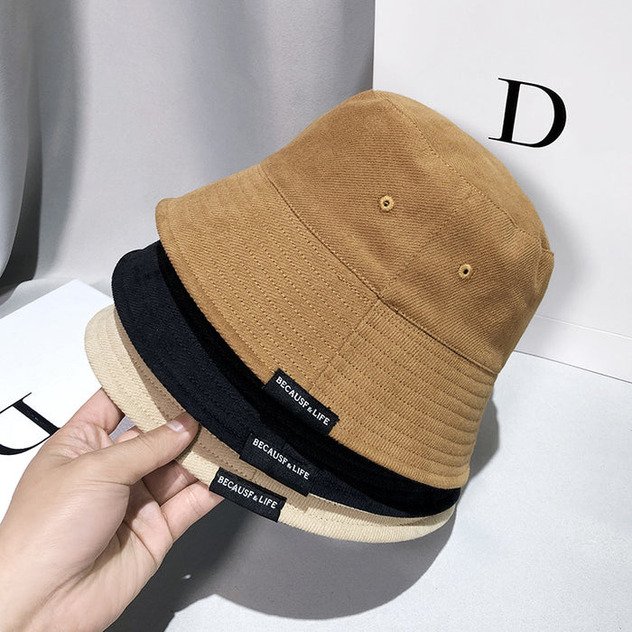 Wholesale Fisherman's hat with cloth, solid color, versatile, Japanese sun shading basin hat