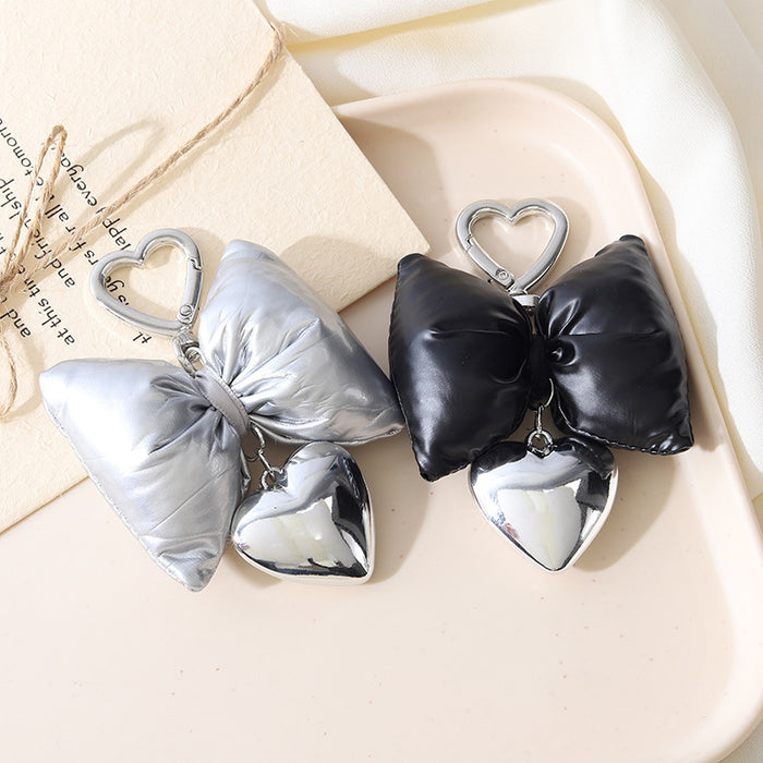 Wholesale Cute leather bow heart keychains
