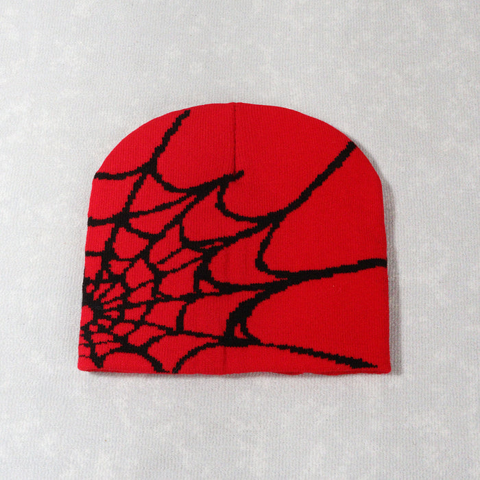 Wholesale Spider Web Pattern Acrylic Knitted Hat JDC-FH-JunL004