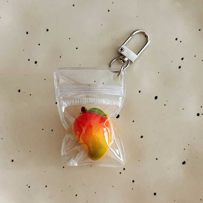 Wholesale Chic Assorted Fruit Resin Keychain Bag Charm For Backpack Purse Car Key Party Gift