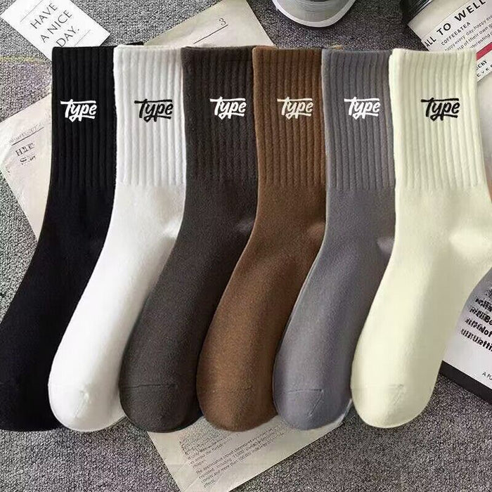 Wholesale Socks men's mid length stockings men's anti odor and sweat absorbing men's socks casual sports men's long tube