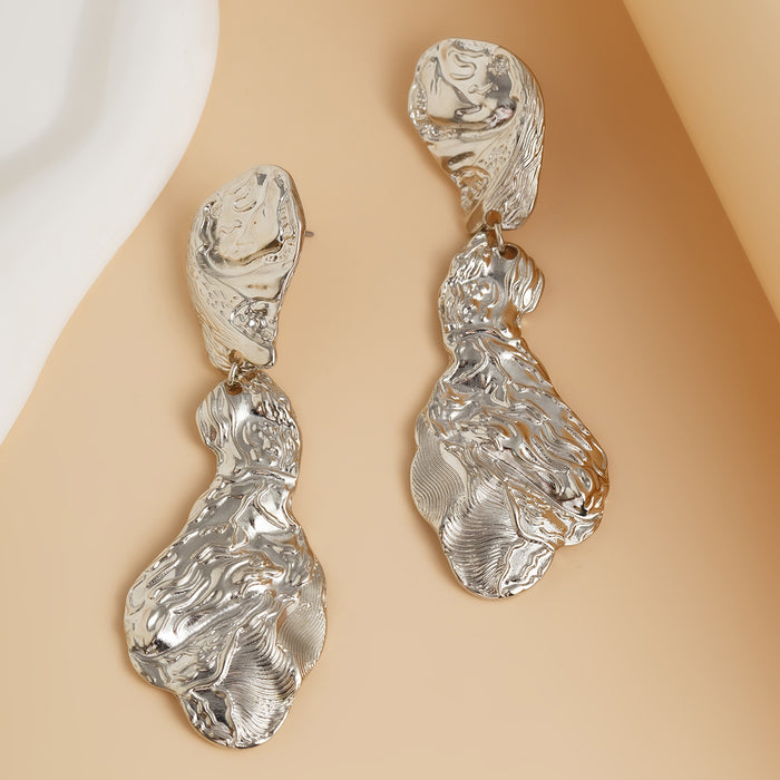 Wholesale Personalized pleated hollow peach heart earrings with diverse combinations