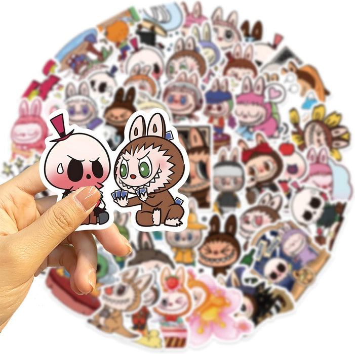 Wholesale 50pcs Waterproof adhesive stickers cartoon decorative luggage flat stickers