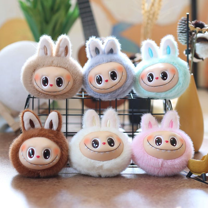 Wholesale Cute vinyl rabbit second generation small pendant plush toy doll bag pendant keychain doll