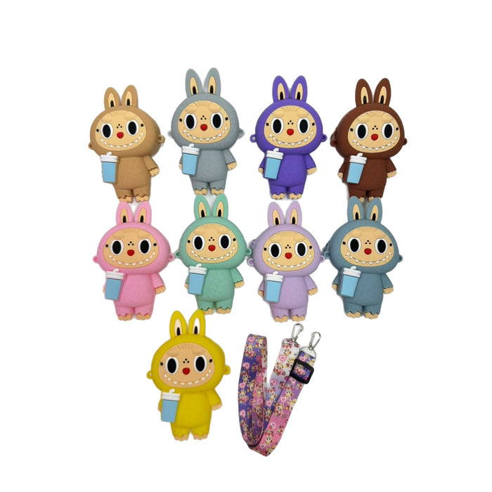 Wholesale Children's bag silicone pull-on cartoon crossbody bag boys and girls coin purse coin storage bag