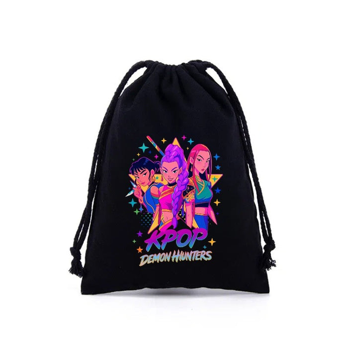 Wholesale Cartoon Canvas Drawstring Storage Bag Handbags