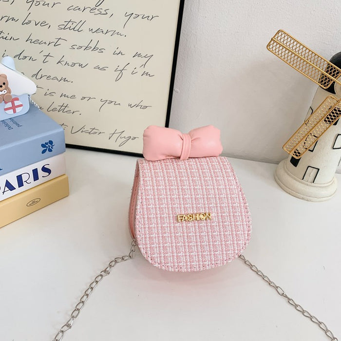 Wholesale Children's Bag Style Plaid Crossbody Lipstick Accessories Small Bag