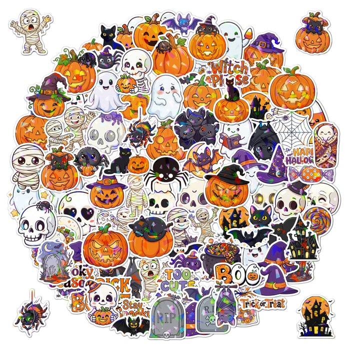 Wholesale Holographic Stickers 100-Pack Vinyl Waterproof Decorative Party Gift MOQ≥3