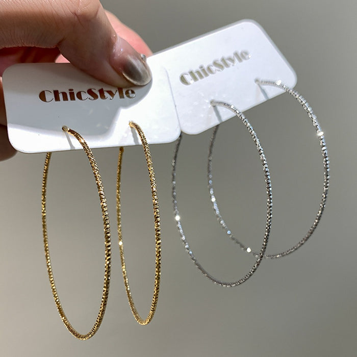 Wholesale Exaggerated Metal Large Circle Thin Hoop Earrings Ear Ring Distinctive